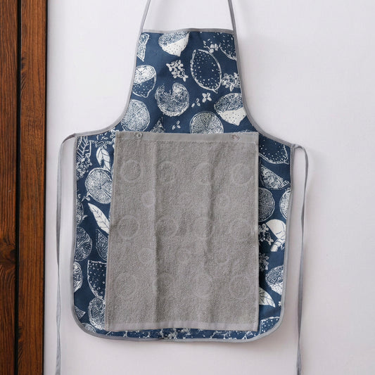 Kitchen Waterproof Apron With Snap-on Towel