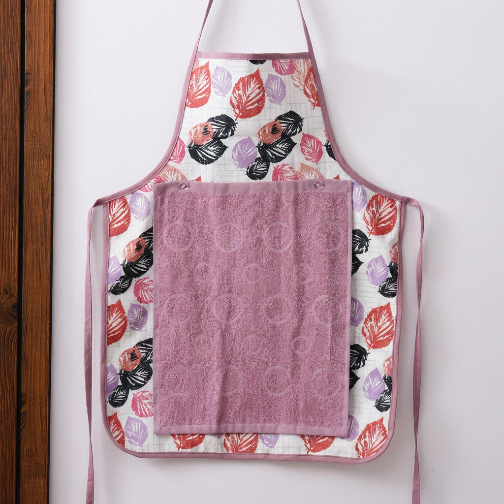 Kitchen Waterproof Apron With Snap-on Towel