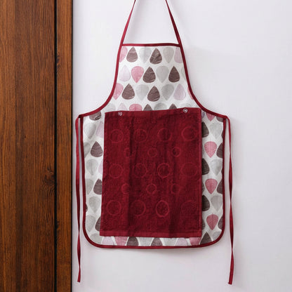 Kitchen Waterproof Apron With Snap-on Towel