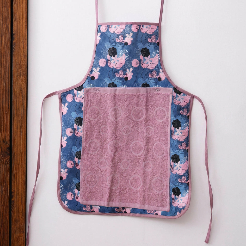 Kitchen Waterproof Apron With Snap-on Towel