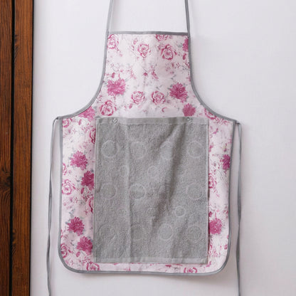 Kitchen Waterproof Apron With Snap-on Towel
