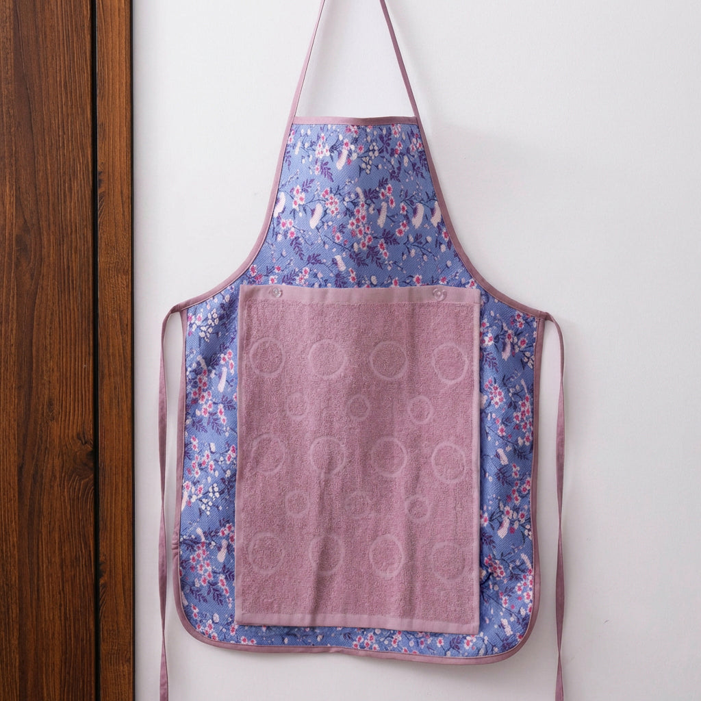 Kitchen Waterproof Apron With Snap-on Towel