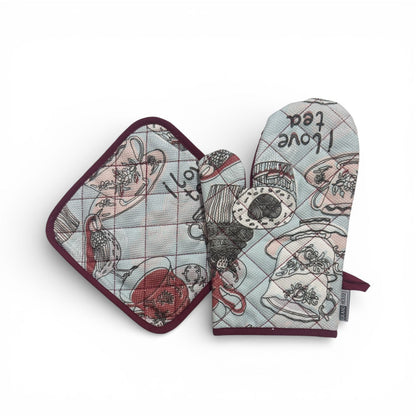 Kitchen Oven Gloves & Pot Holder - Set of 2 Pcs