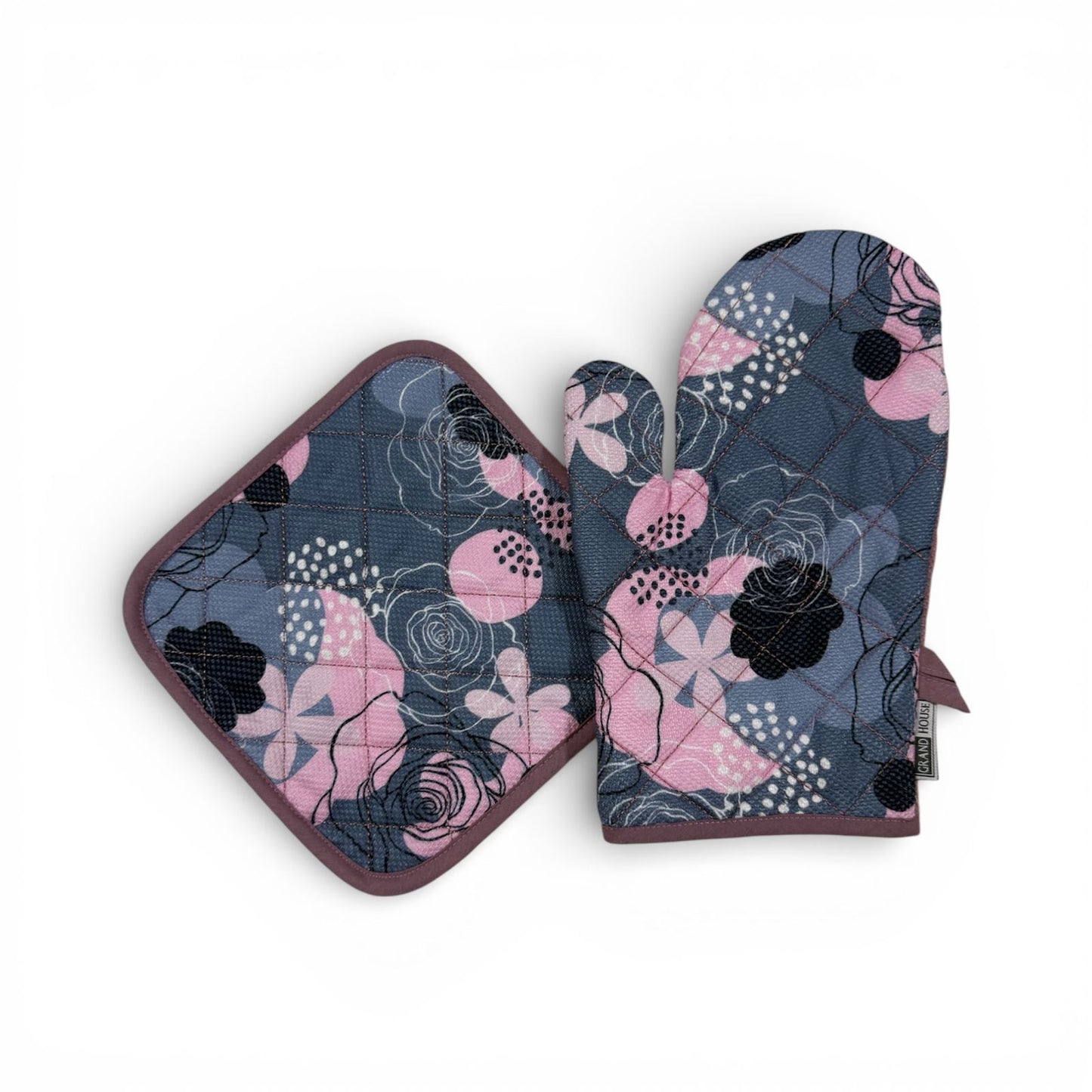 Kitchen Oven Gloves & Pot Holder - Set of 2 Pcs