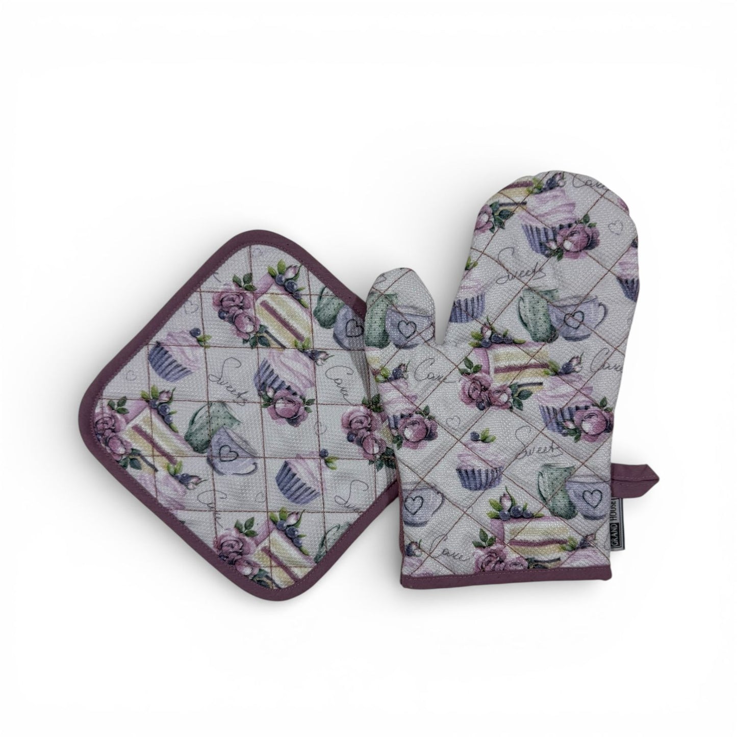 Kitchen Oven Gloves & Pot Holder - Set of 2 Pcs